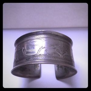 Large silver cuff bracelet